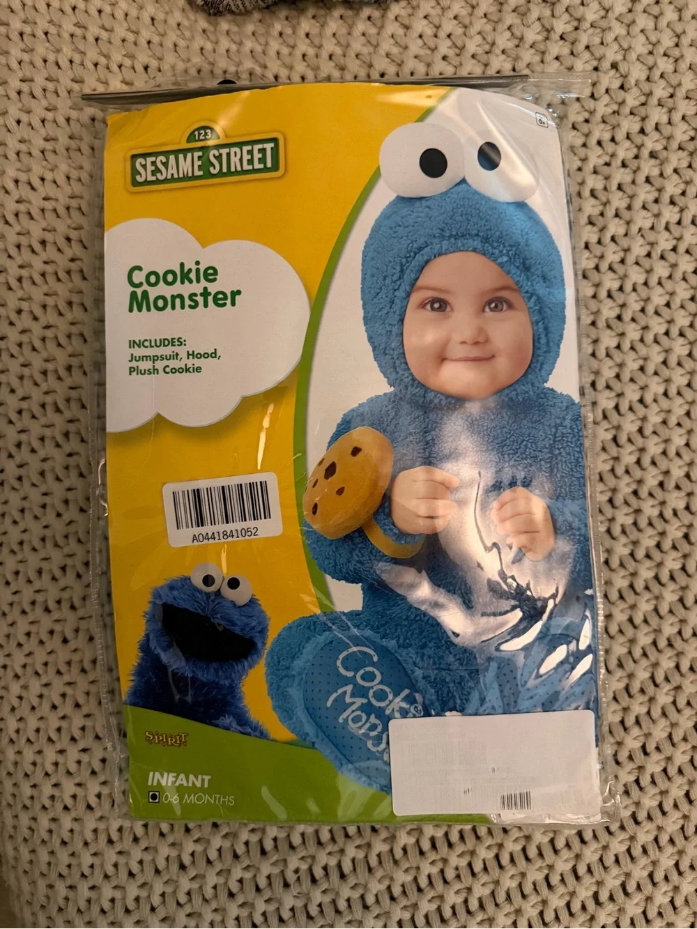 Sesame Street Cookie Monster Infant Costume - Blue and White